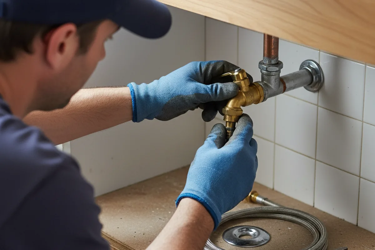 Shutoff valve and fitting work during Emergency Plumbing in Milo